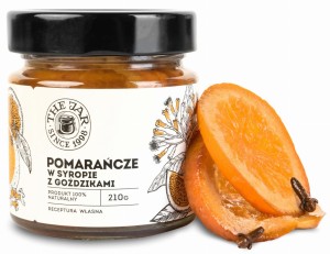 Pomarańcza w syropie z goździkami do herbaty 210 g