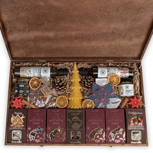 Duża skrzynia prezentowa zestaw 16 produktów prezent na święta premium w skrzynce