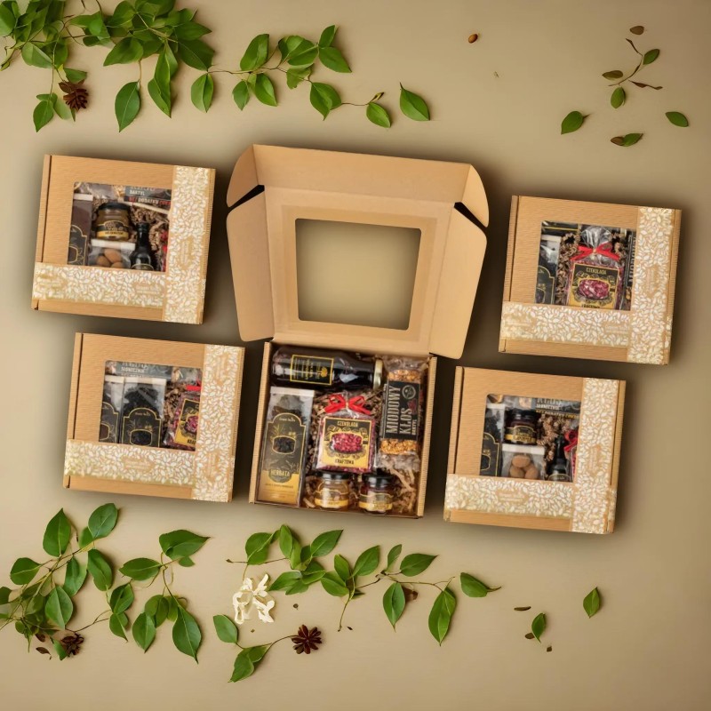 Zestaw pudelko prezentowe upominek herbata kawa syrop czekolada migdaly w czekoladzie green touch (1).jpeg