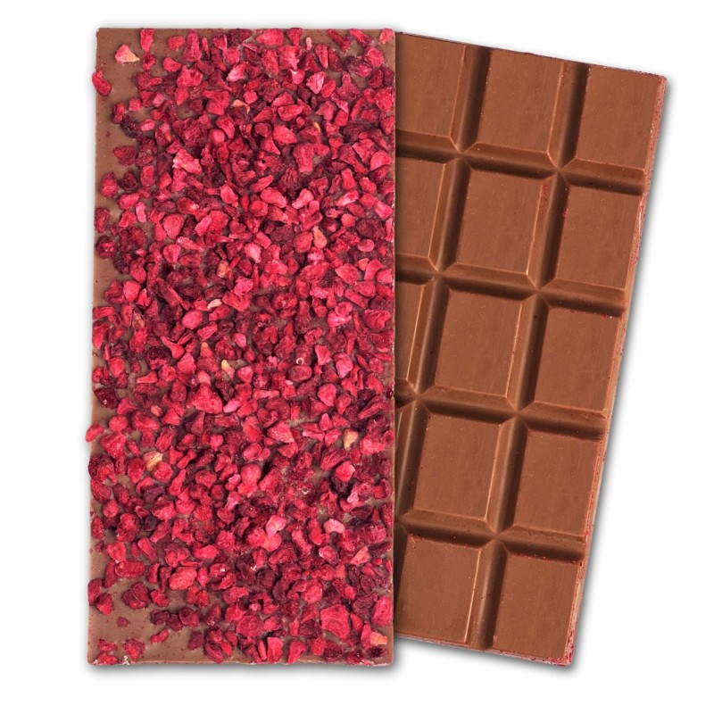 Czekolada mleczna z malinami Kocham Cie z okazji walentynek upominek na prezent (3).jpg