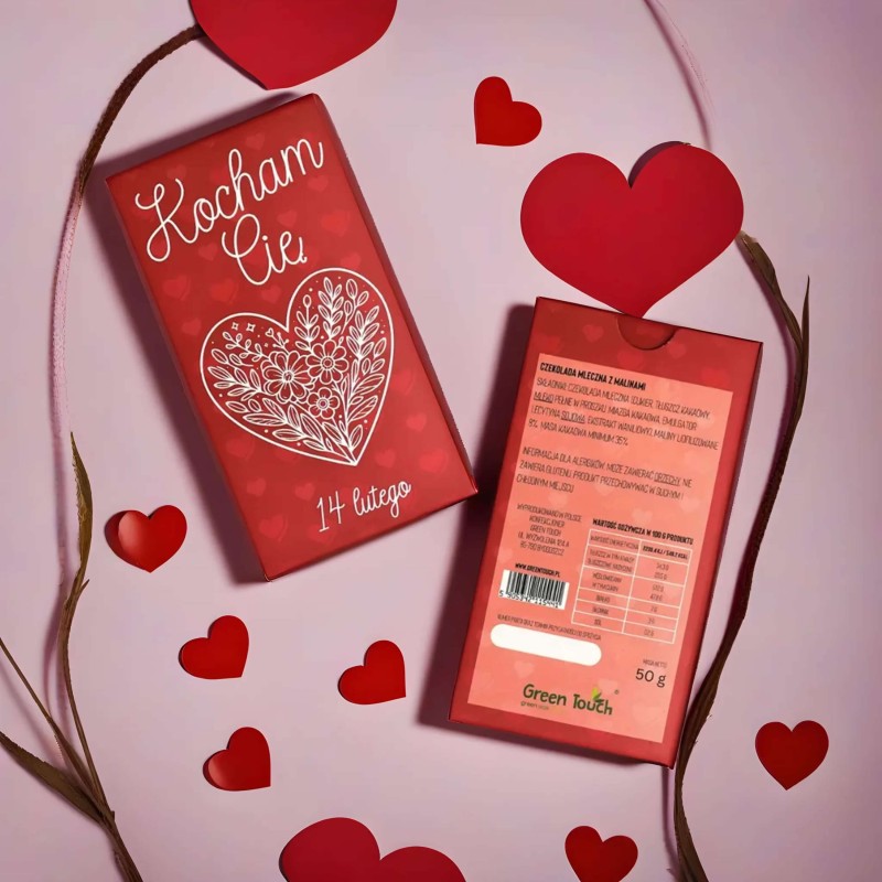 Czekolada mleczna z malinami Kocham Cie z okazji walentynek upominek na prezent (5).jpeg