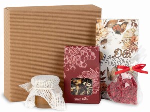 Prezent na dzień matki dla mamy zestaw prezentowy box czekolada serce miód