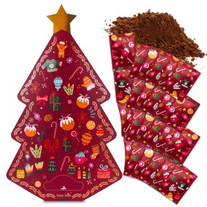 Kalendarz adwentowy z kawą mieloną arabica choinka prezent Green Touch