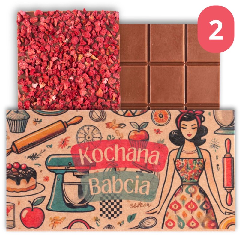 Prezent na dzien babci i dziadka czekolada kraftowa mleczna z malinami 50 g (6).jpg