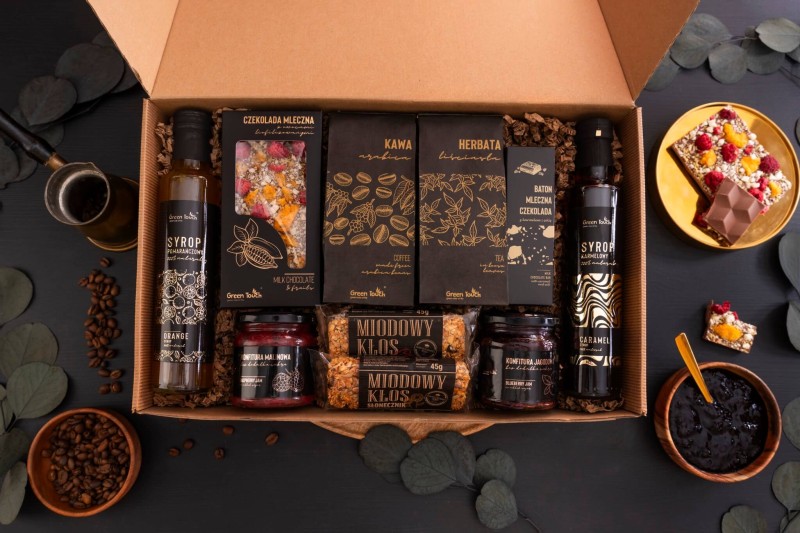 Mega zestaw prezentowy duzy kosz box herbata kawa slodycze przetwory syropy (2).jpg