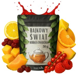 Bajkowy świat 50 g herbata owocowa z cytrusami i maliną