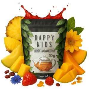 Happy kids - 50 g herbata owocowa z ananasem, mango i kwiatami