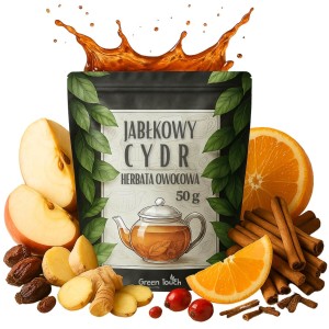 Jabłkowy Cydr 50 g - herbata owocowa z jabłkiem, cynamonem i imbirem