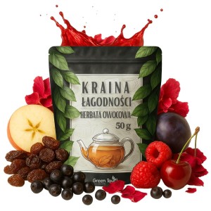 Kraina łagodności 50 g - herbata owocowa jabłko, malina, czarny bez