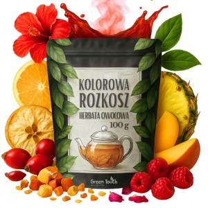 Kolorowa rozkosz 100 g - herbata owocowa napar malina liofilizowana herbatka