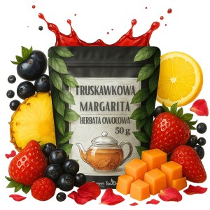 Truskawkowa margarita 50 g - herbata owocowa z papają, cytryną i różą