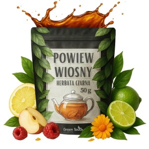 Powiew wiosny 50 g - herbata czarna z maliną i nutą cytrusów