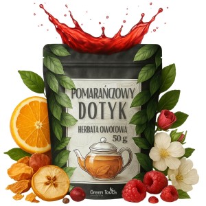 Pomarańczowy dotyk 50 g - herbata owocowa z owocami i białym hibiskusem