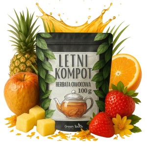 Letni kompot 100 g - herbata owocowa jabłko pomarańcza nagietek truskawka