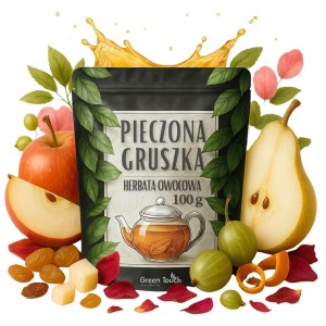 Pieczona gruszka 100 g - herbata owocowa gruszka jabłko róża agrest rodzynki
