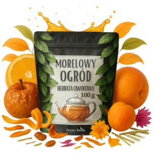 Morelowy ogród 100 g - herbata owocowa morela jabłko pomarańcza hibiskus