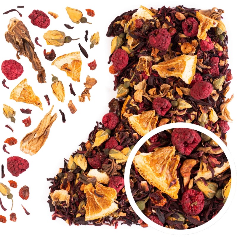 Herbata owocowa Pomarańczowy Dotyk 50 g z owocami i białym hibiskusem