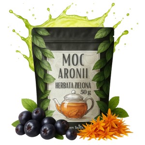 Moc Aronii 50 g herbata zielona z owocem aronii i szafranem łąkowym