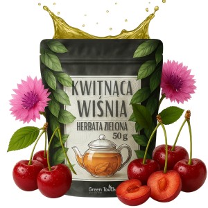 Kwitnąca Wiśnia 50 g herbata zielona Sencha z wiśnią i nutą kwiatów
