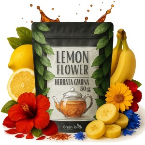 Lemon flower 50 g - herbata czarna róża cytryna banan hibiskus błwatek ceylon