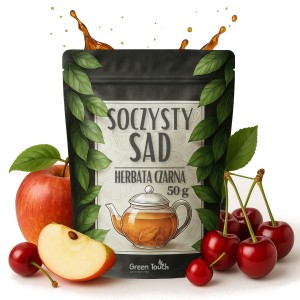Soczysty sad 50 g - herbata czarna wiśnia liofilizowana jabłko suszone