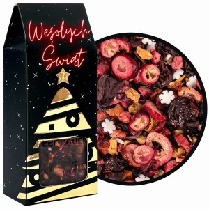 Herbata owocowa świąteczna Zimowy ogród w pudełu na prezent owoce 70 g