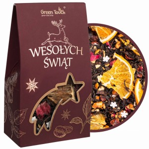 Herbata czarna świąteczna w pudełku Zimowy czas cukrowe płatki śniegu 40 g