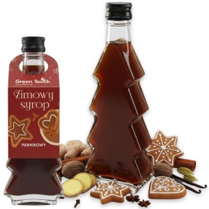 Syrop zimowy piernikowy 200 ml naturalny wanilia butelka choinka do herbaty