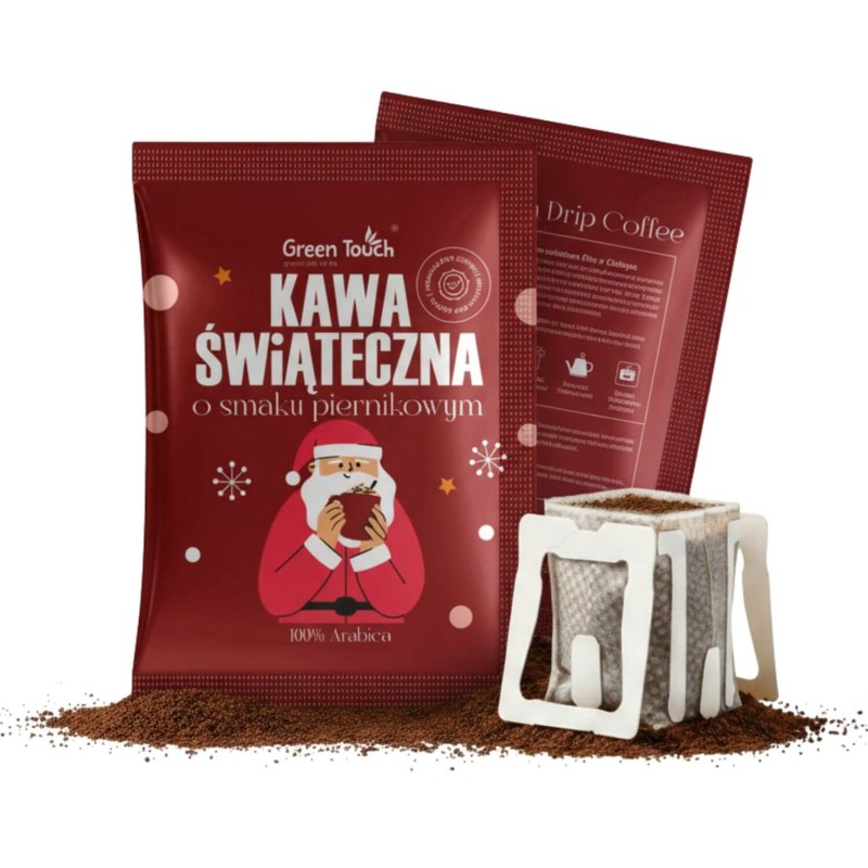 Drip bag kawa mielona świąteczna o smaku piernikowym 10 g w saszetkach (1).jpg