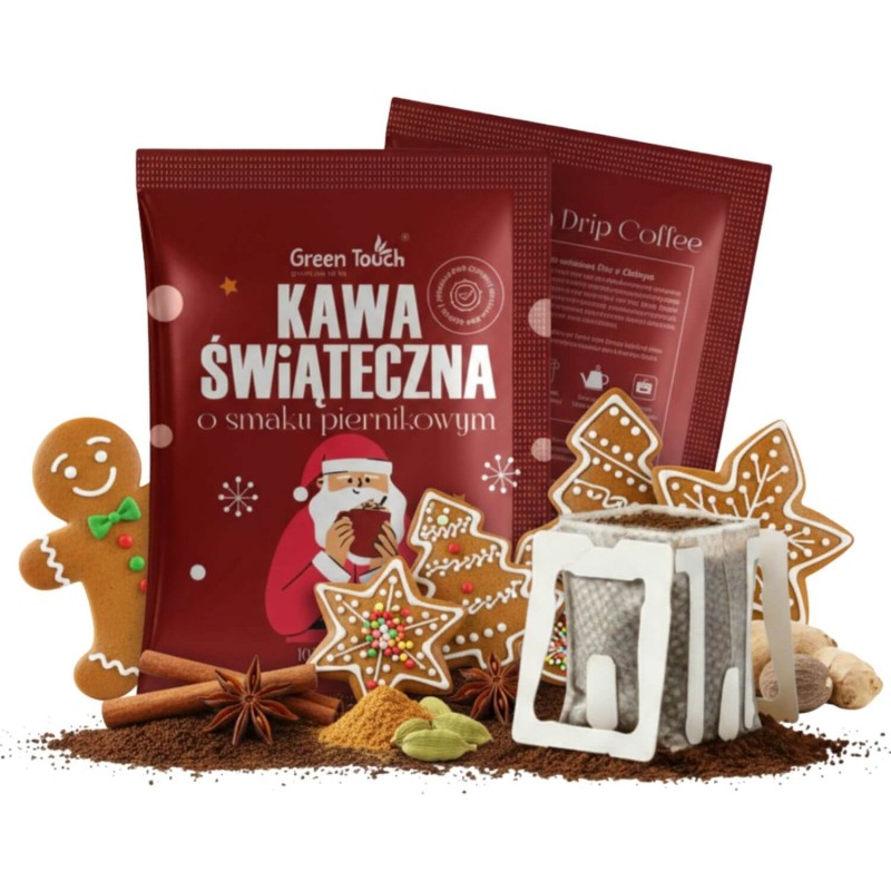 Drip bag kawa mielona świąteczna o smaku piernikowym 10 g w saszetkach (2).jpg