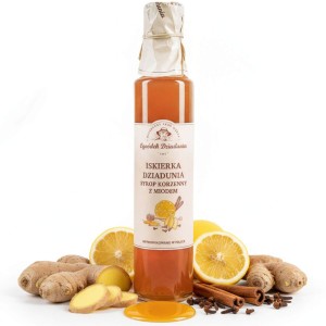 Syrop Iskierka Dziadunia 315 g korzenny do herbaty i grzańca z miodem