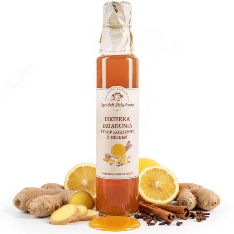 Syrop korzenny do herbaty i grzańca z miodem iskierka dziadunia 315 g (1).jpg