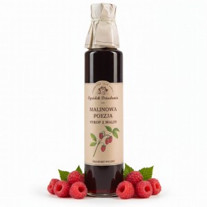 Syrop z malin 315 g malinowy naturalny aromatyczny dodatek do herbaty
