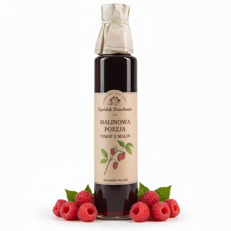 SYROP MALINOWY NATURALNY Z MALIN 315 g aromatyczny dodatek do herbaty (1).jpg