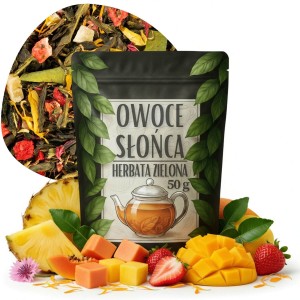 Owoce słońca 50 g herbata zielona mango papaja ananas truskawka