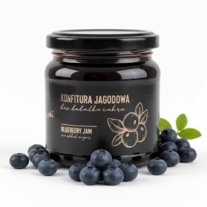 Konfitura jagodowa bez cukru z jagód 190 g naturalna intensywna premium