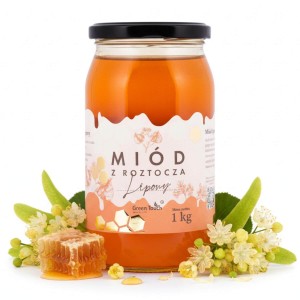Miód lipowy 1 kg polski prawdziwy rozgrzewający miody z Roztocza