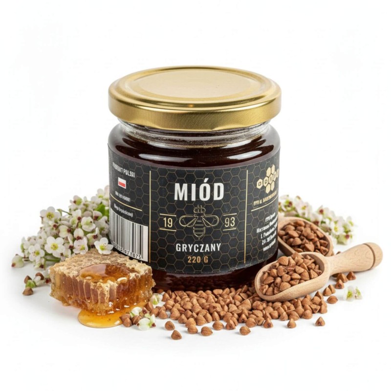 Naturalny miód gryczany 220 g