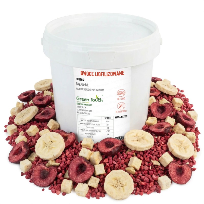 OWOCE LIOFILIZOWANE ZESTAW MIX malina wiśnia jabłko banan 100 g wiaderko (2).jpg