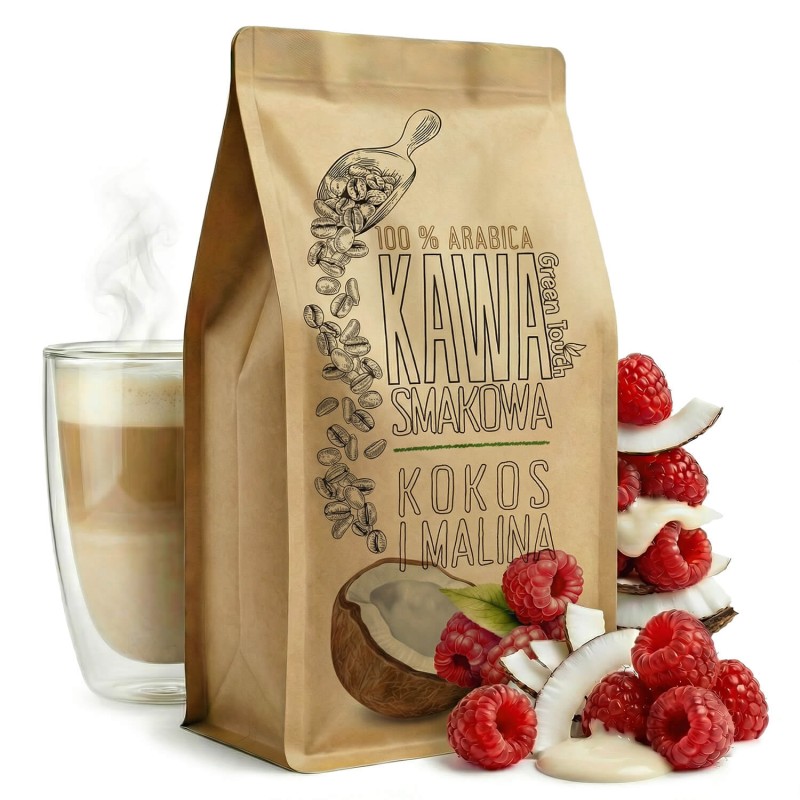 Kawa smakowa kokos z maliną kokosowa malinowa 1 kg.jpg