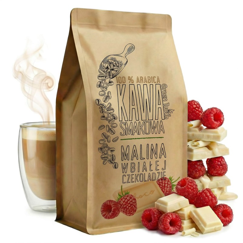 Kawa smakowa malinowa z białą czekoladą arabica 1 kg .jpg