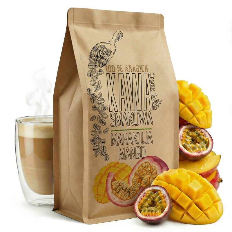 Kawa smakowa marakuja z mango arabica 250 g o smaku owocowym.jpg