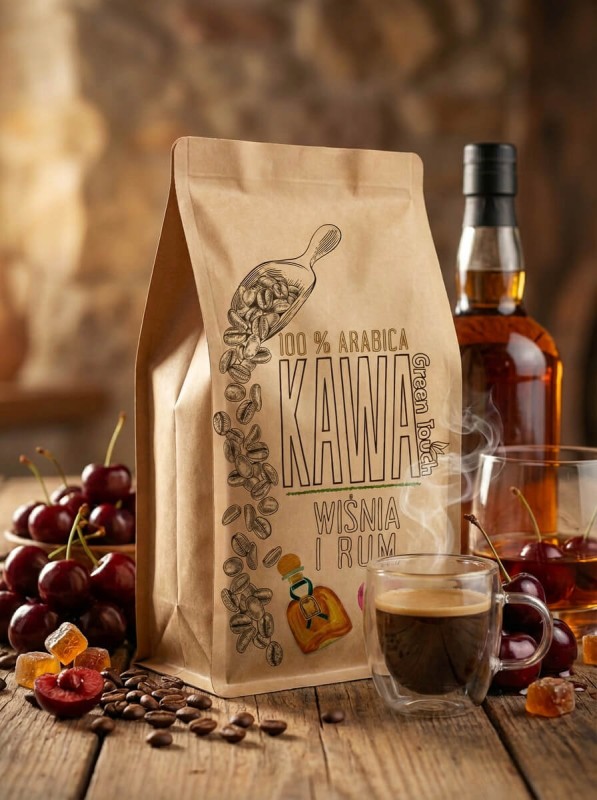 Kawa smakowa wiśnie w rumie wiśnia i rum 250 g (1).jpg