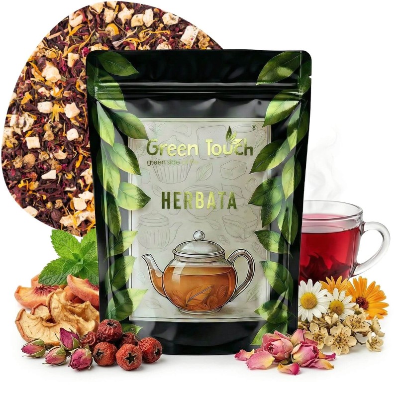 Herbata owocowa Owocowa Miętka 100 g owocowa smak lata mięta róża nagietek.jpg