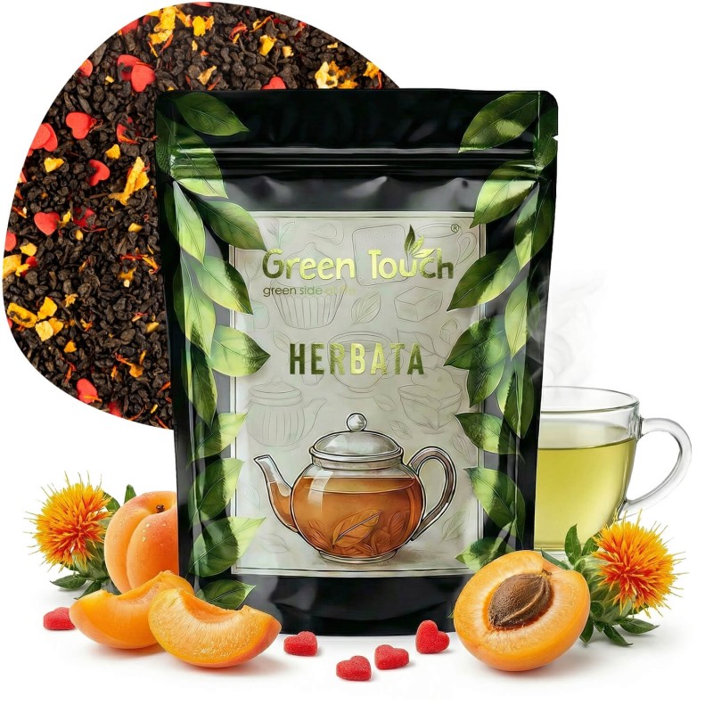 Herbata zielona Słodkie Sekrety 50 g morela cukrowe serduszka.jpg