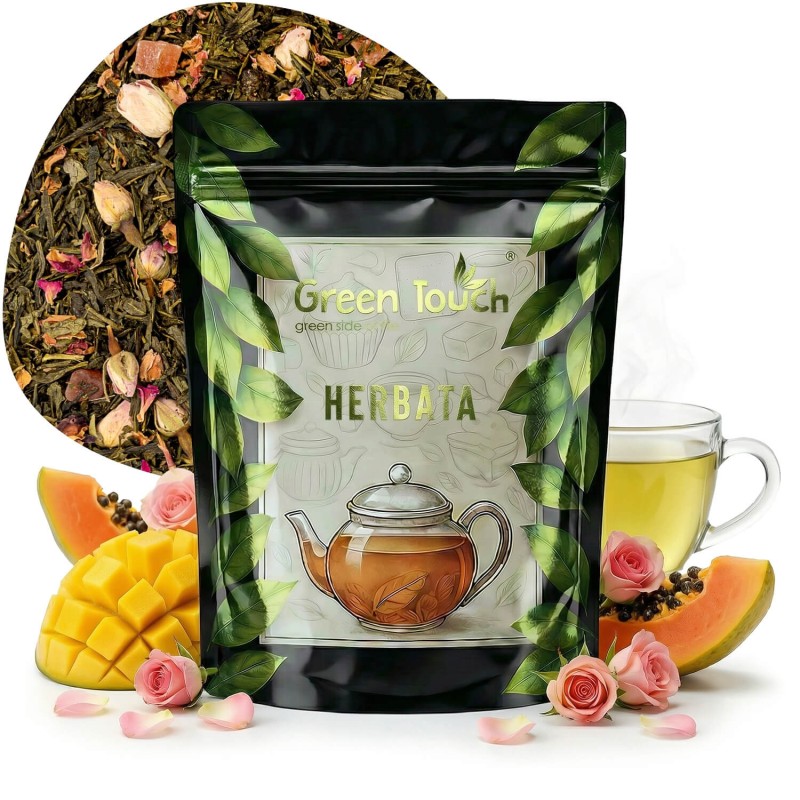 Herbata zielona Tajemniczy Ogród 50 g z papają, różą i nutą mango.jpg