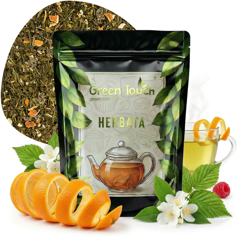 Herbata zielona Orange Twist 50 g z pomarańczą, jaśminem i maliną.jpg