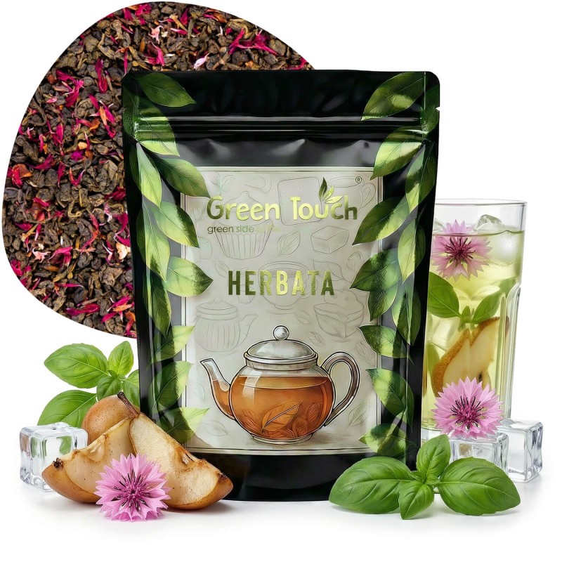 Herbata zielona Ice Tea Basil Breeze 50 g herbata mrożona gruszka z bazylią.jpg