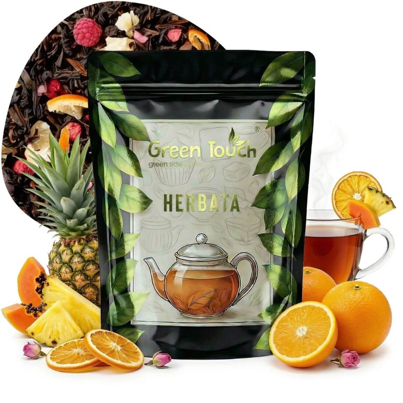 Herbata czarna Rajska Harmonia 50 g pomarańcza papaja ananas płatki róży.jpg