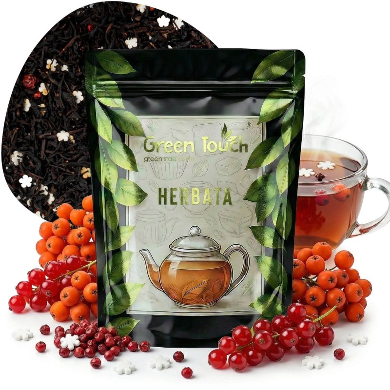 Herbata czarna Wesołych Świąt 50 g świąteczna płatki śniegu jarzębina.jpg